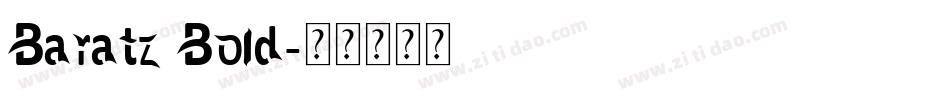 Baratz Bold字体转换